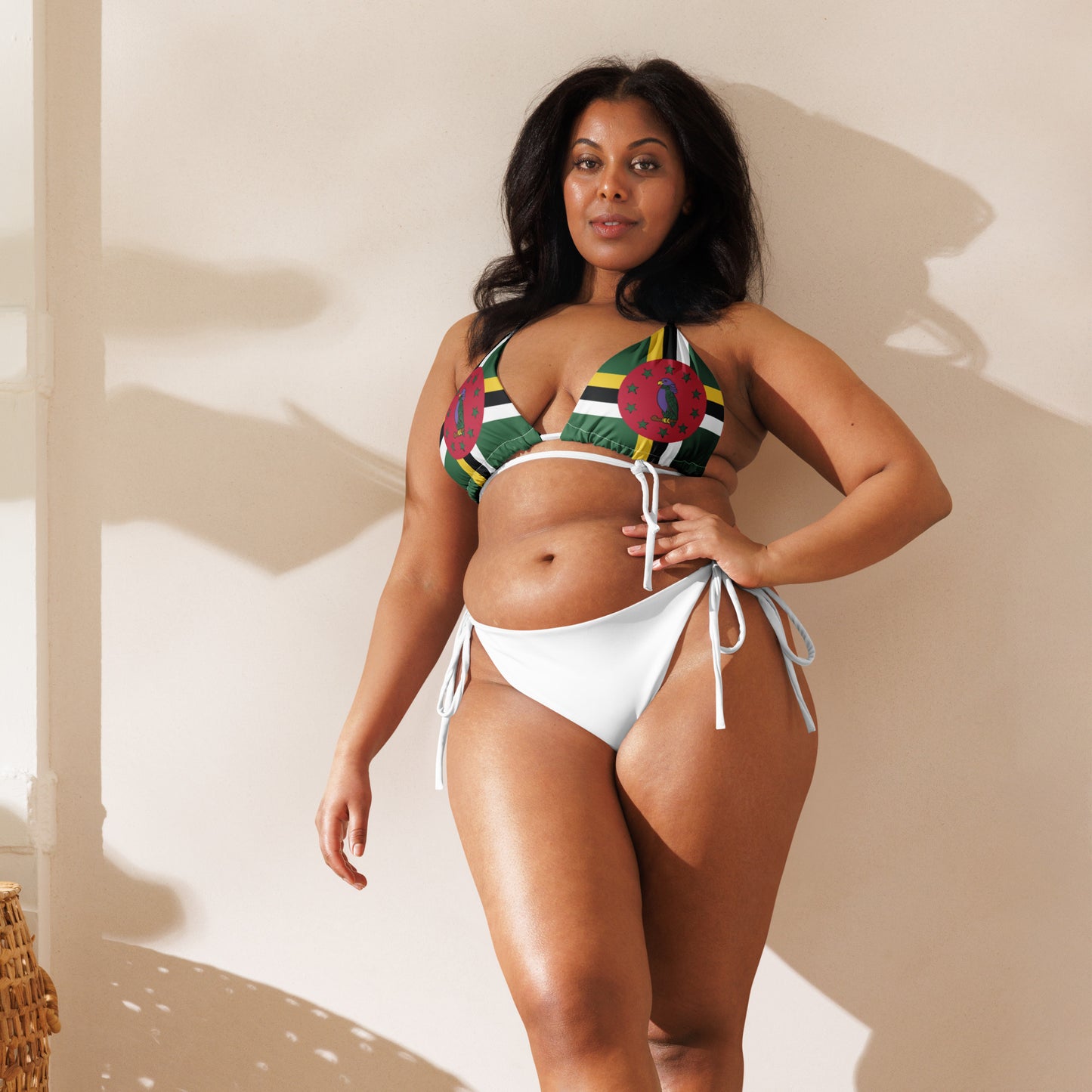 Bikini string recyclé Dominica all-over print