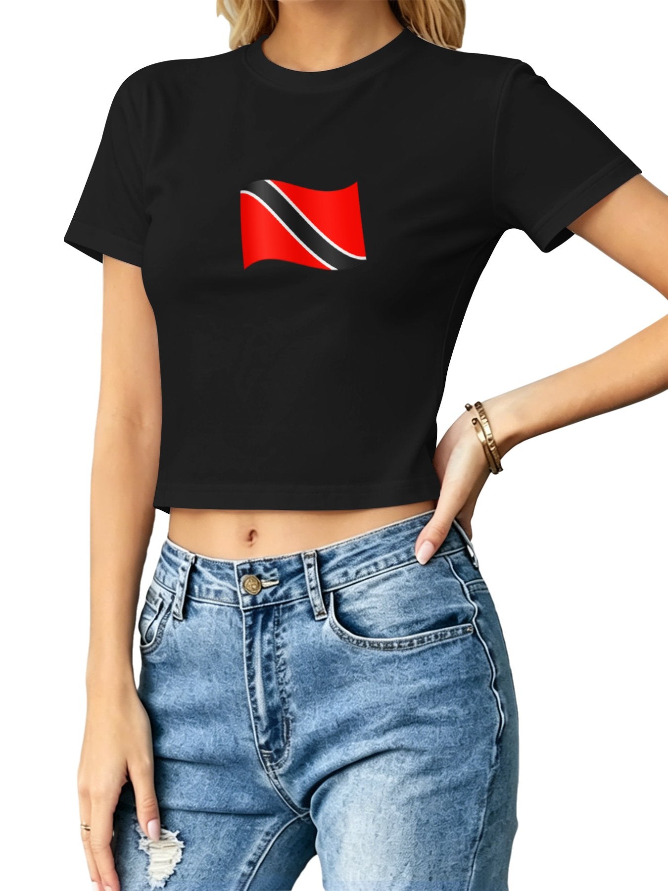 Trini Flag Women's Crop Top T-shirt