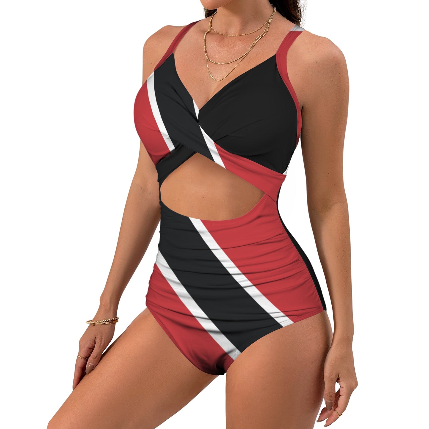 TRINIDAD One Piece Women's Twist Front Tie Back Swimsuit