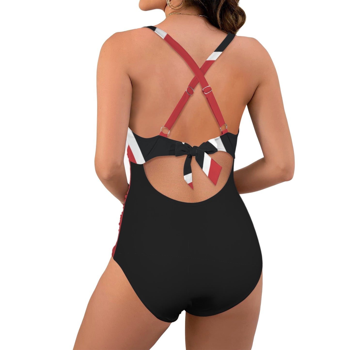 TRINIDAD One Piece Women's Twist Front Tie Back Swimsuit