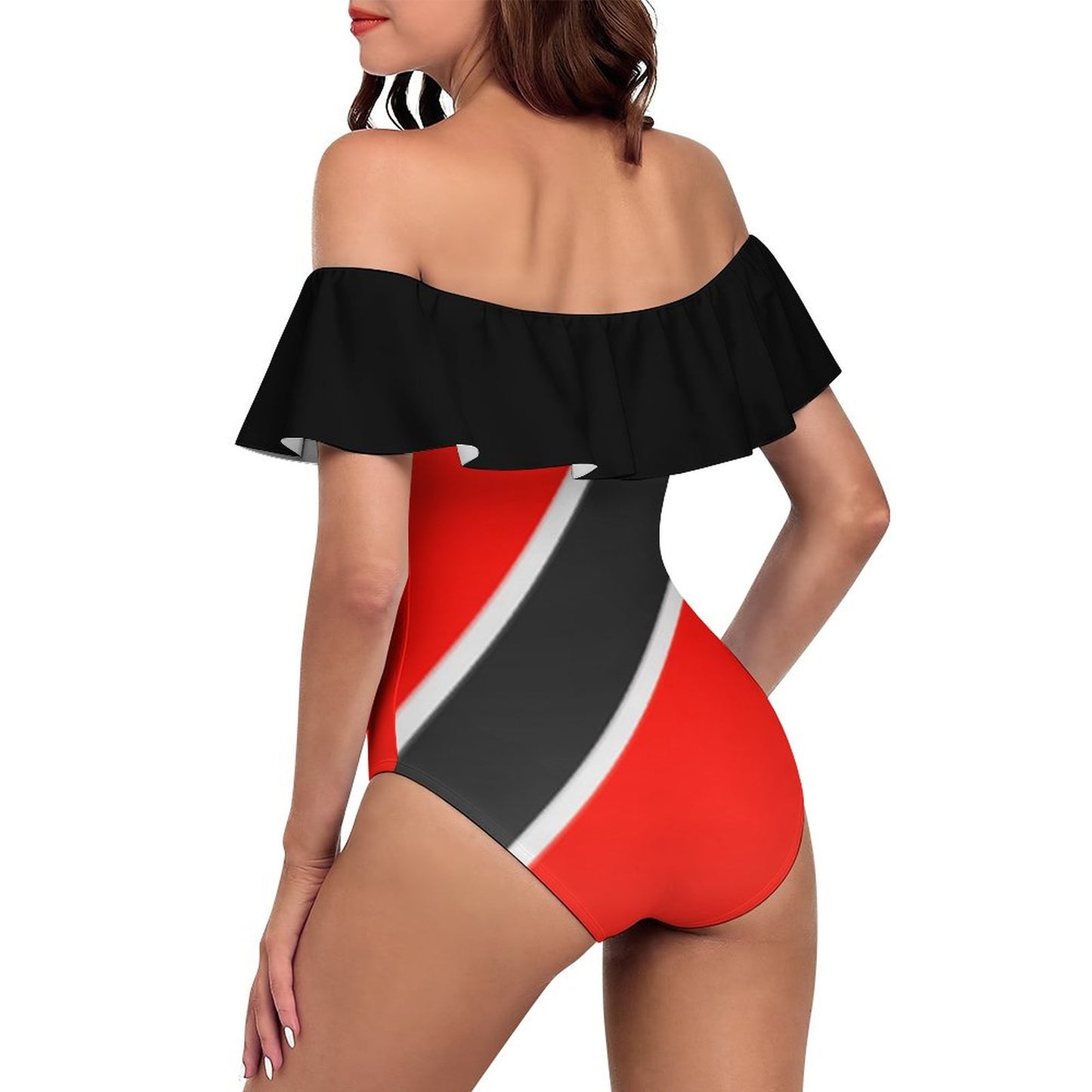 Trini Off Shoulder One Piece Swimsuit(All-Over Printing)