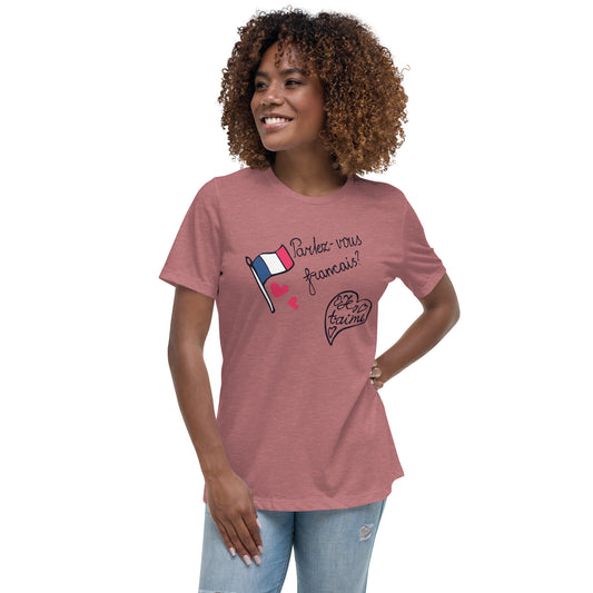 PARLEZ-VOUS T-shirt décontracté pour femme