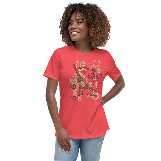 PARISIAN LOVE Women's Relaxed T-Shirt